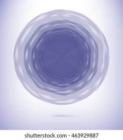 Abstract blot of halftone lines. Vector illustration. 