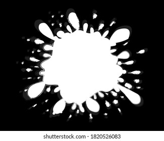 Abstract blot on black background