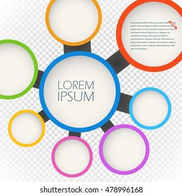 Abstract blot scheme on transparent. Template for a text