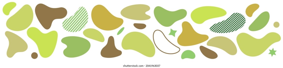 Abstract blotch shape. Liquid shape elements. Set of modern graphic elements. Fluid dynamical colored forms banner. Gradient abstract liquid shapes. Vector illustration.
