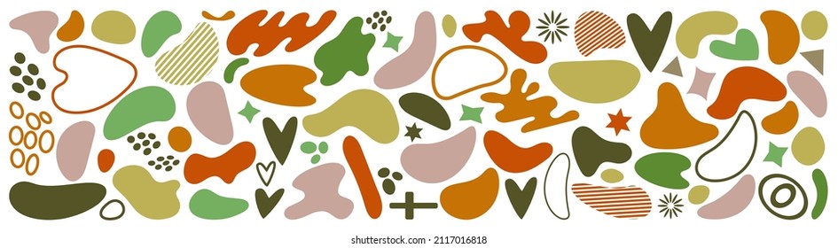 Abstract blotch shape. Liquid shape elements. Set of modern graphic elements. Fluid dynamical colored forms banner. Gradient abstract liquid shapes. Vector illustration.