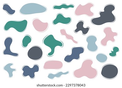 Abstract blotch shape. Liquid shape elements. Modern graphic elements. Vector illustration