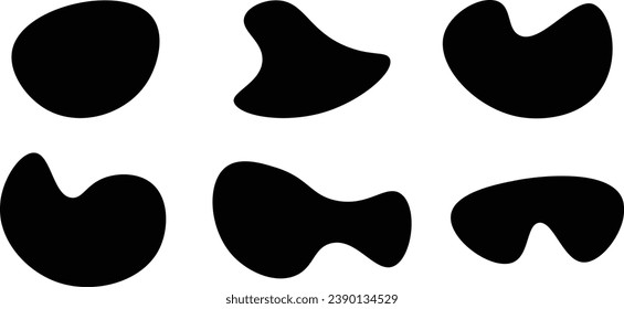  Abstract blotch shape. Liquid shape elements. Set of modern graphic elements. Fluid dynamic forms banner. Abstract liquid shapes.