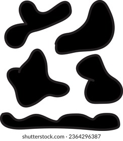 abstract blotches, abstract, abstract shape, abstract simple liquid, minimalist, random organic shapes vector, Organic black blob with irregular shape