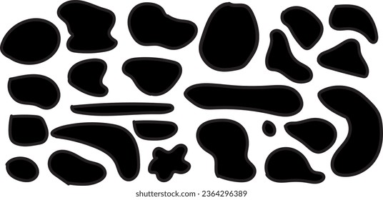 abstract blotches, abstract, abstract shape, abstract simple liquid, minimalist, random organic shapes vector, Organic black blob with irregular shape