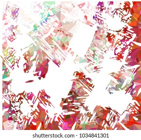 Abstract blots background with color mosaic texture. Spots, paint, blots, ink. Vector clip art.