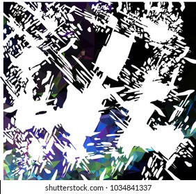 Abstract blots background with color mosaic texture. Spots, paint, blots, ink. Vector clip art.