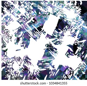 Abstract blots background with color mosaic texture. Spots, paint, blots, ink. Vector clip art.