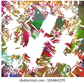 Abstract blots background with color mosaic texture. Spots, paint, blots, ink. Vector clip art.