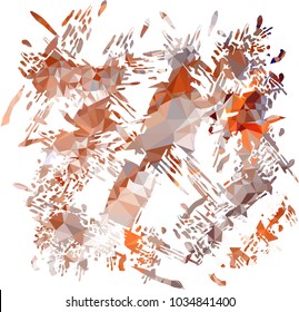 Abstract blots background with color mosaic texture. Spots, paint, blots, ink. Vector clip art.