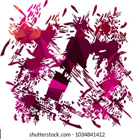 Abstract blots background with color mosaic texture. Spots, paint, blots, ink. Vector clip art.