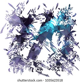 Abstract blots background with color mosaic texture. Spots, paint, blots, ink. Vector clip art.