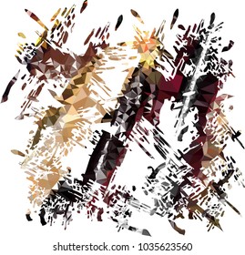 Abstract blots background with color mosaic texture. Spots, paint, blots, ink. Vector clip art.