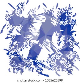 Abstract blots background with color mosaic texture. Spots, paint, blots, ink. Vector clip art.