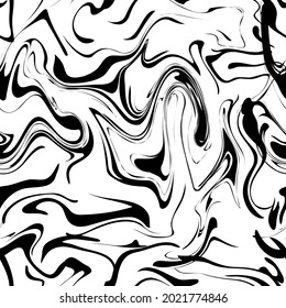 Abstract blots texture. Seamless graphic pattern. Isolated black and white texture. Seamless background for craft, collage, prints.