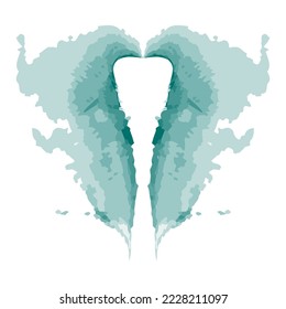 Abstract blots in trendy wintry hues in watercolor manner. Background texture. Copyspace Isolate