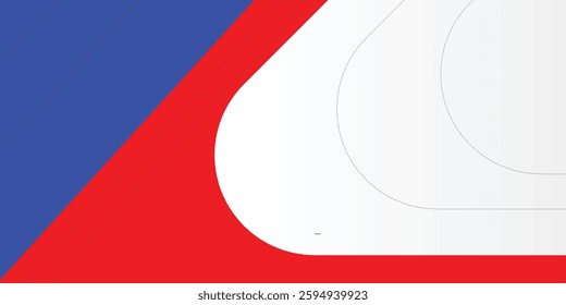 Abstract blu red banner design web template set. Horizontal header web banner. Vector abstract graphic design banner pattern background template.