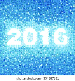 abstract blue 2016 background for new year, christmas