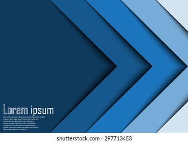 Abstract blue 3d arrow line certificate abstract background. Eps 10. Vector illustration