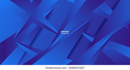 Abstract blue 3D background. Overlapping triangle shapes pattern. Vector Eps10