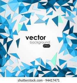 Abstract Blue 3d Wire Vector Background