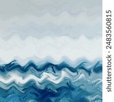 Abstract blue acrylic liquid marble surface design. colorful swirl on background. creative brush stroke art. illustration vector