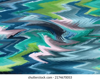 Abstract blue acrylic liquid marble surface design. colorful swirl on background. creative brush stroke art. illustration vector