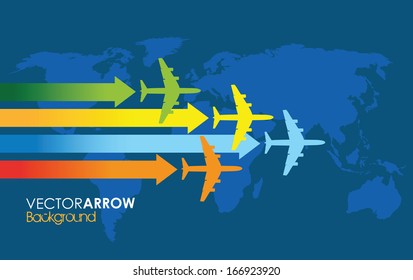 abstract blue airplane background 