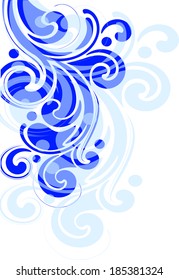 Abstract blue  arc-drop background. Vector illustration. EPS10. 
