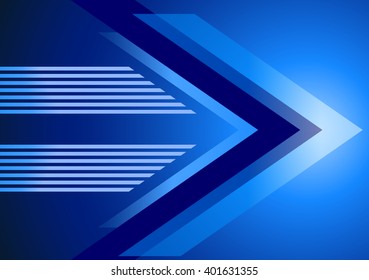 abstract blue arrow background. technology backdrop, motion banner 