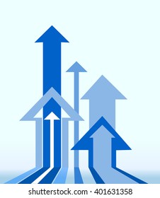 abstract blue arrow background. technology backdrop, motion banner 