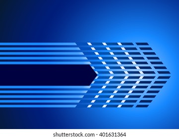 abstract blue arrow background. technology backdrop, motion banner 