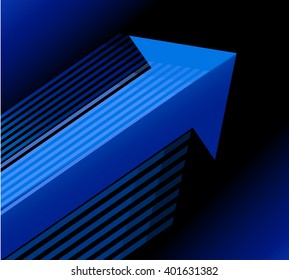abstract blue arrow background. technology backdrop, motion banner 