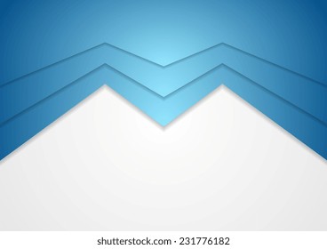Abstract blue arrow concept background. Vector design