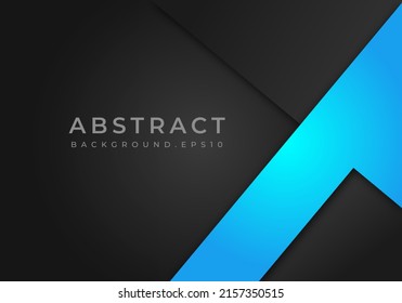 Abstract Blue Arrow Dark Grey Shadow Line with Blank Space Design Modern Futuristic Background Geometric Overlap Layer Paper Cut Style