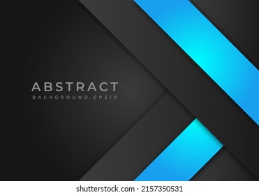Resumen Flecha azul Línea de sombra gris oscuro con espacio en blanco Diseño de fondo futurista moderno Estilo de corte de capa de superposición geométrica