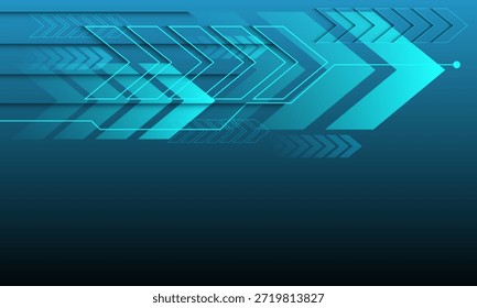 Abstract blue arrow direction geometric overlap blank space design modern futuristic technology background vector illustration.