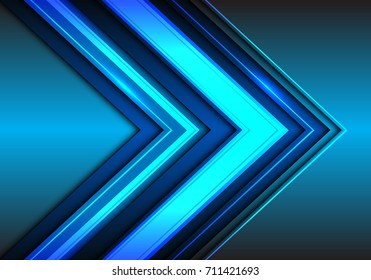 Abstract blue arrow futuristic technology design background vector illustration.