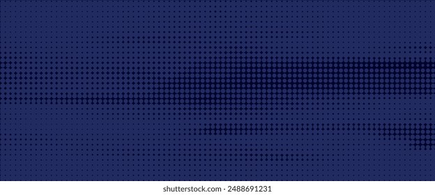 Abstractas flecha azul brillante con iluminación y cuadrícula de línea sobre fondo azul tecnología de alta tecnología concepto