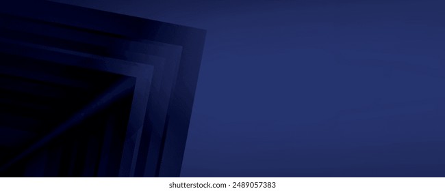 Abstractas flecha azul brillante con iluminación y cuadrícula de línea sobre fondo azul tecnología de alta tecnología concepto