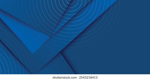 Flecha azul Abstractas que brilla intensamente con la iluminación y la rejilla de línea en el concepto de alta tecnología de la tecnología del fondo azul. Ilustración vectorial