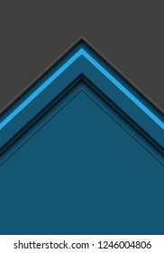 Abstract blue arrow light direction with blank space grey design modern futuristic background vector illustration.