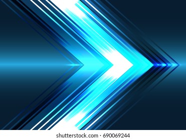 Abstract blue arrow light technology design modern futuristic creative background vector illustration.