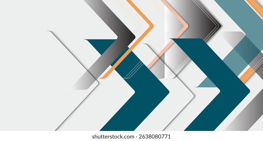 Abstract blue arrow lines on white background. Modern blue gradient geometric lines pattern. Minimal lines. Futuristic technology concept. Suit for poster, banner, brochure, cover, presentation, web