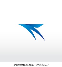 Abstract Blue Arrow Logo