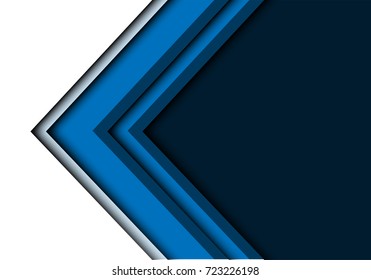 Abstract blue arrow overlap on white design modern futuristic background vector illustration.