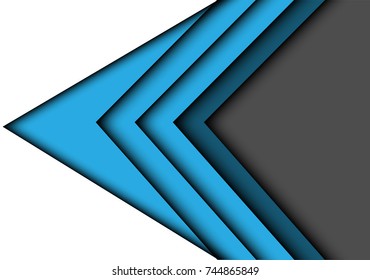 Abstract blue arrow speed gray on white design futuristic background vector illustration.