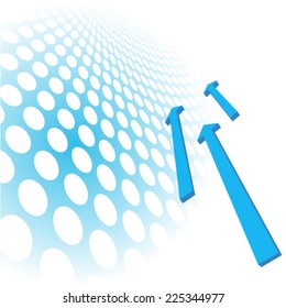 Abstract blue arrows - Illustration