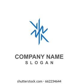 Abstract blue arrows Logo