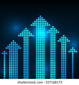 Abstract Blue Arrows technology communicate background, vector illustration